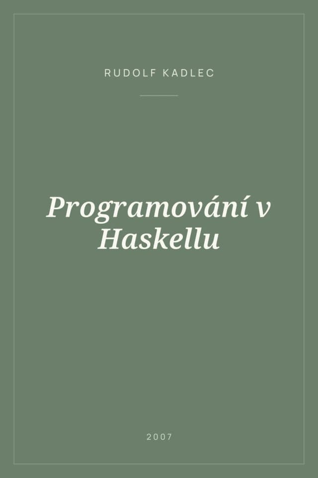 Portada de Programování v Haskellu