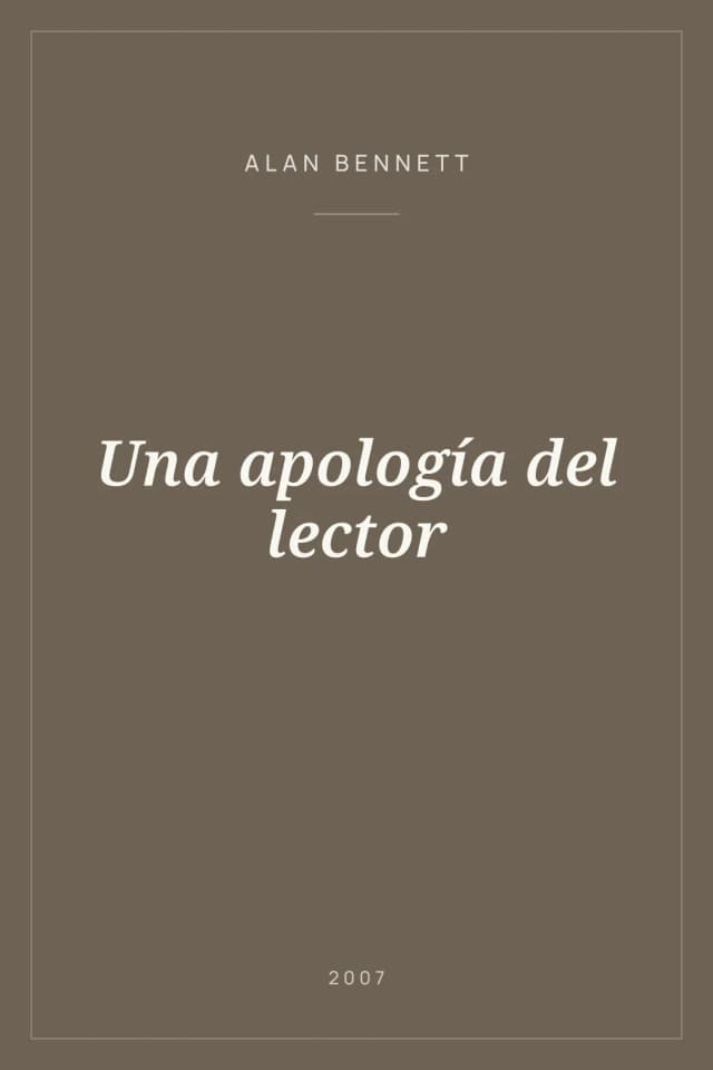 Portada de Una apología del lector