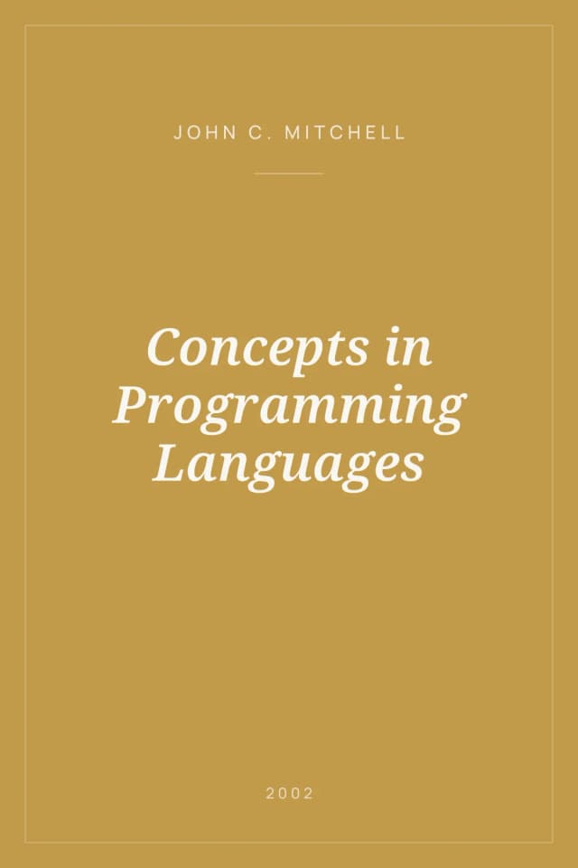 Portada de Concepts in Programming Languages