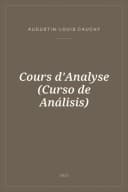 Portada de Cours d'Analyse (Curso de Análisis)