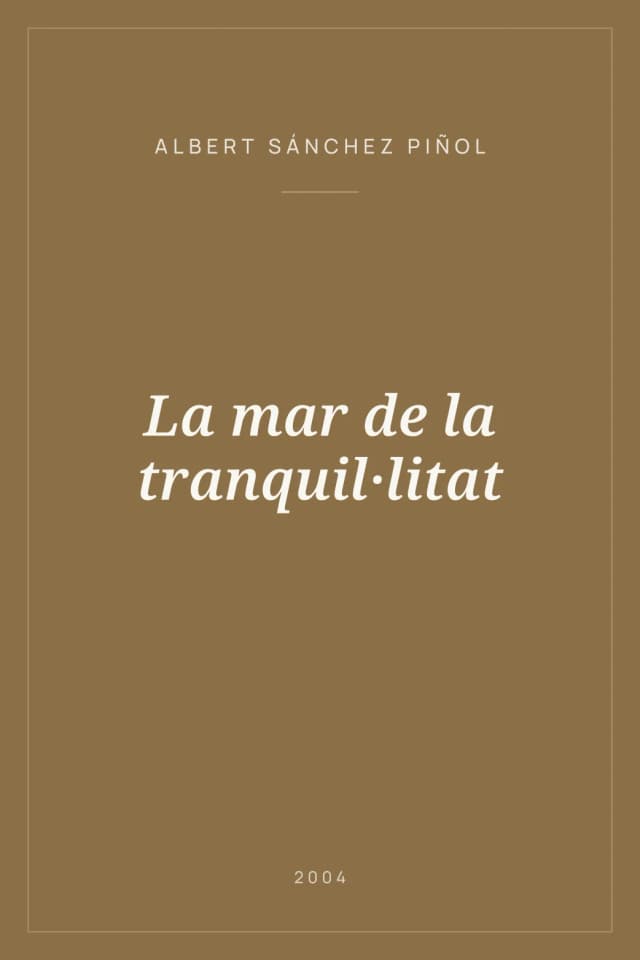 Portada de La mar de la tranquil·litat