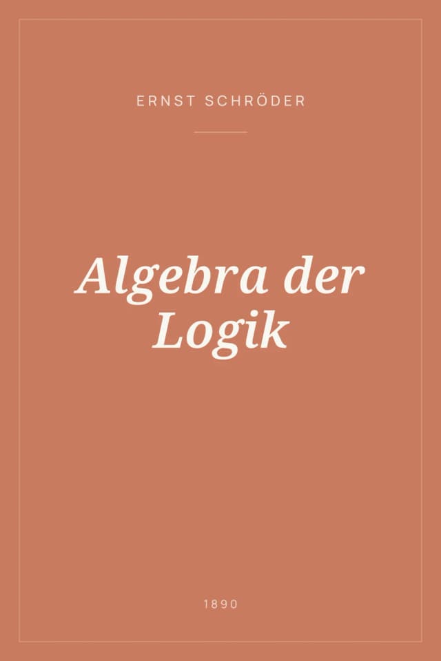 Portada de Algebra der Logik