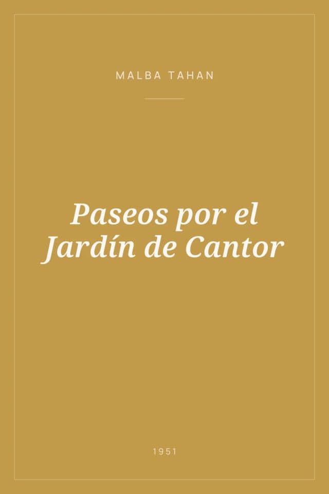 Portada de Paseos por el Jardín de Cantor