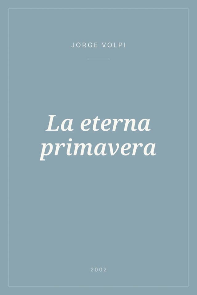 Portada de La eterna primavera