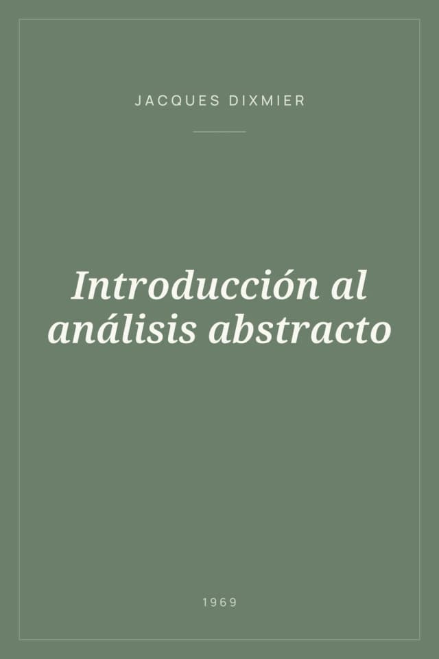 Portada de Introducción al análisis abstracto