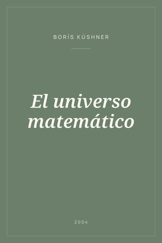 Portada de El universo matemático
