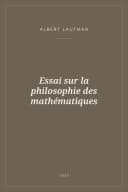Portada de Essai sur la philosophie des mathématiques