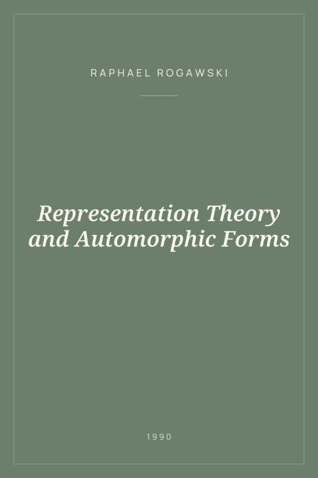 Portada de Representation Theory and Automorphic Forms