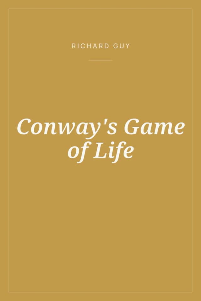 Portada de Conway's Game of Life