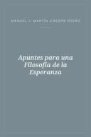 Portada de Apuntes para una Filosofía de la Esperanza