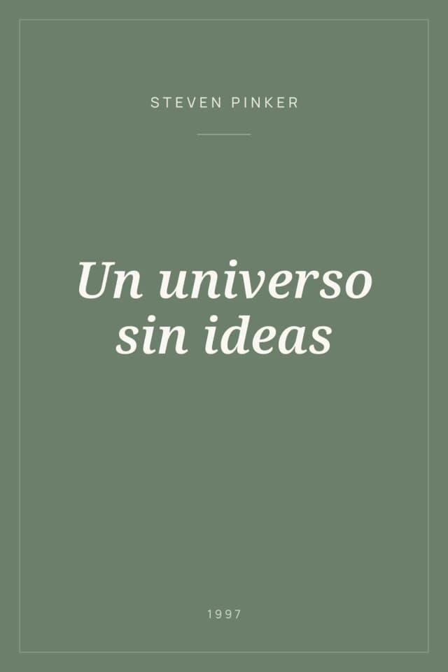 Portada de Un universo sin ideas