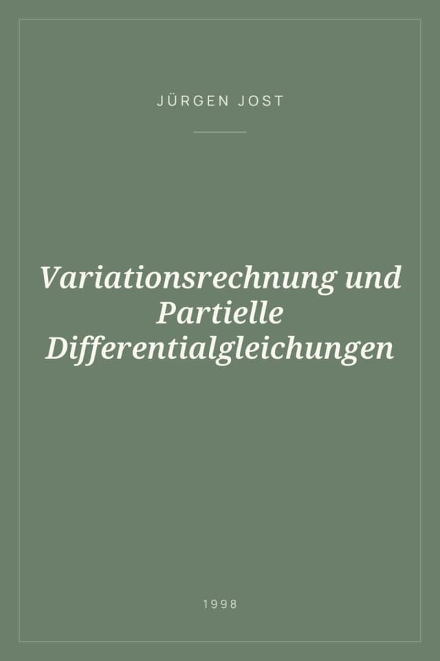 Portada de Variationsrechnung und Partielle Differentialgleichungen