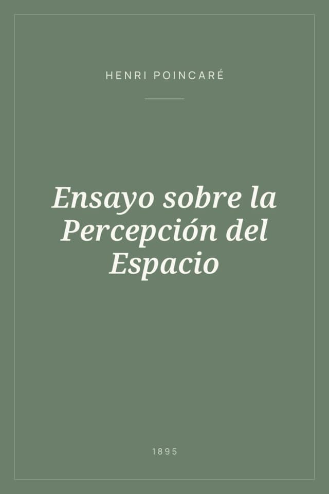 Portada de Ensayo sobre la Percepción del Espacio