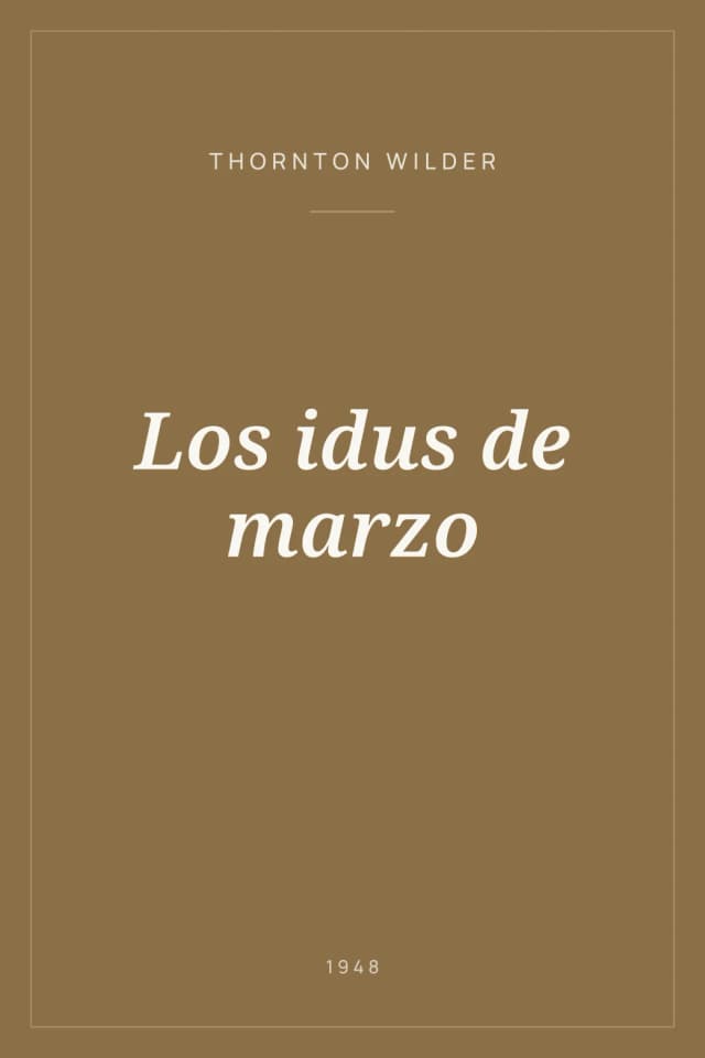 Portada de Los idus de marzo