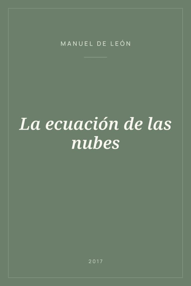 Portada de La ecuación de las nubes