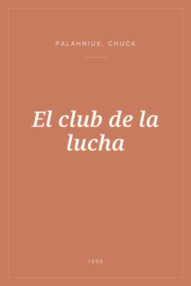 Portada de El club de la lucha