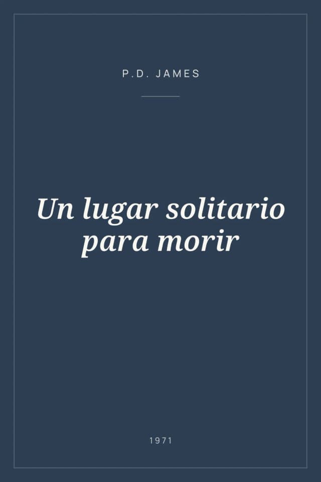 Portada de Un lugar solitario para morir