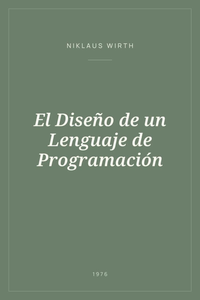 Portada de El Diseño de un Lenguaje de Programación