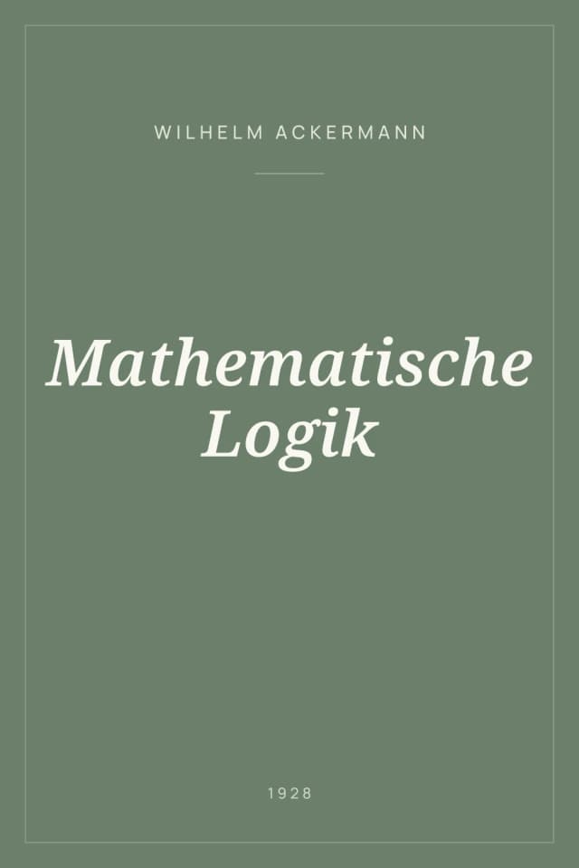 Portada de Mathematische Logik