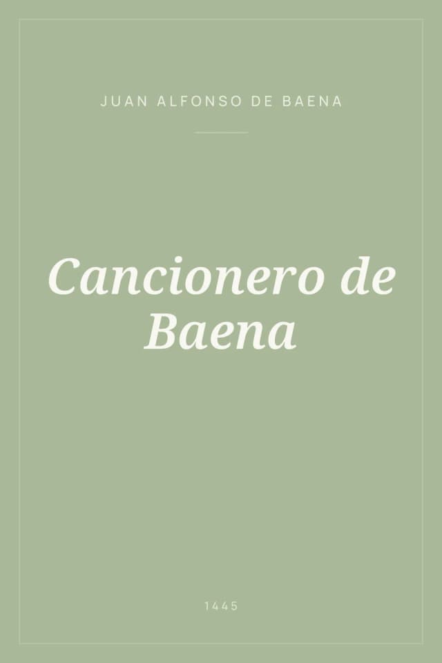 Portada de Cancionero de Baena