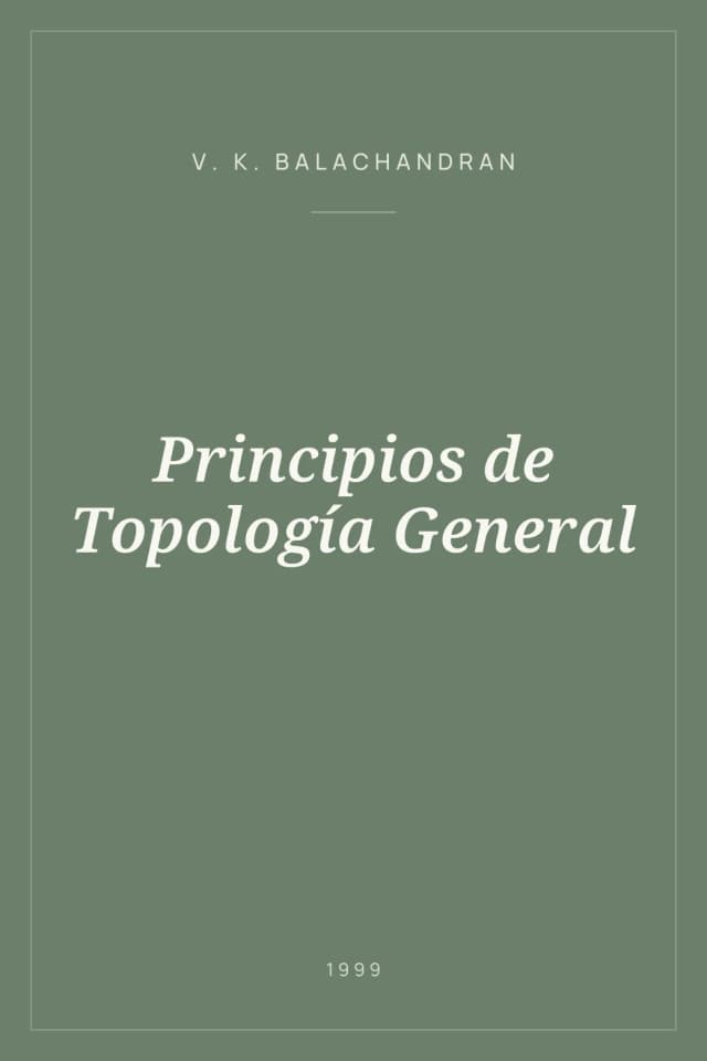 Portada de Principios de Topología General