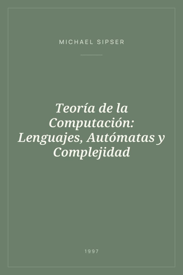Portada de Teoría de la Computación: Lenguajes, Autómatas y Complejidad