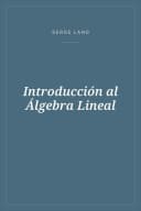 Portada de Introducción al Álgebra Lineal