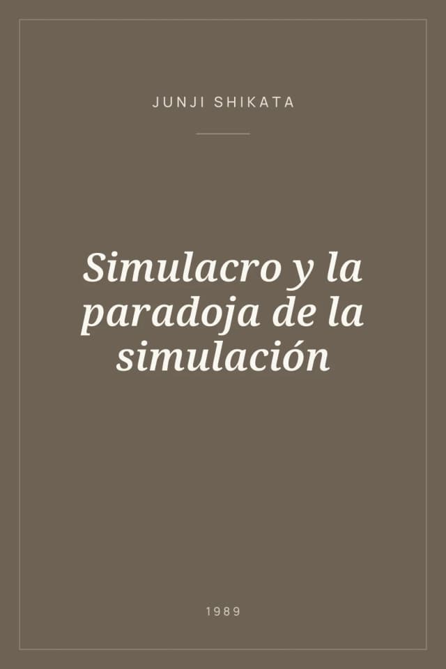 Portada de Simulacro y la paradoja de la simulación