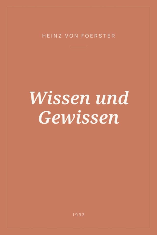Portada de Wissen und Gewissen