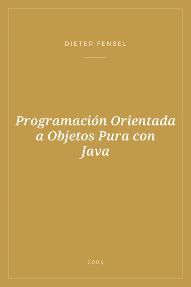 Portada de Programación Orientada a Objetos Pura con Java