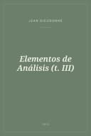 Portada de Elementos de Análisis (t. III)
