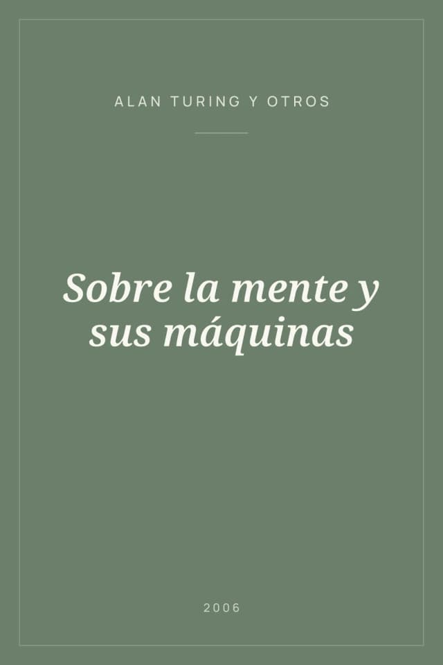 Portada de Sobre la mente y sus máquinas