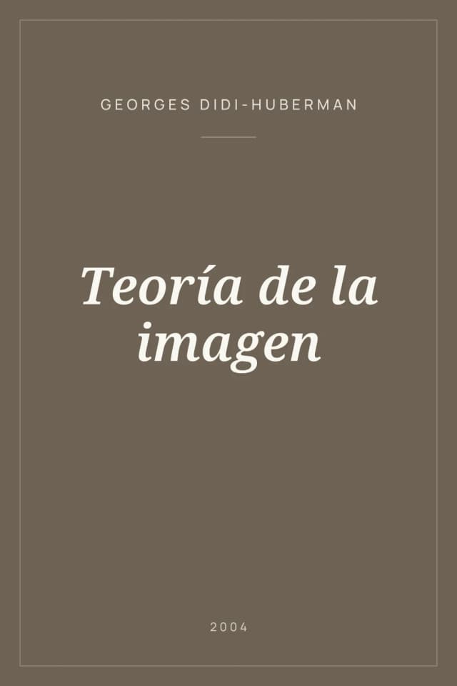 Portada de Teoría de la imagen