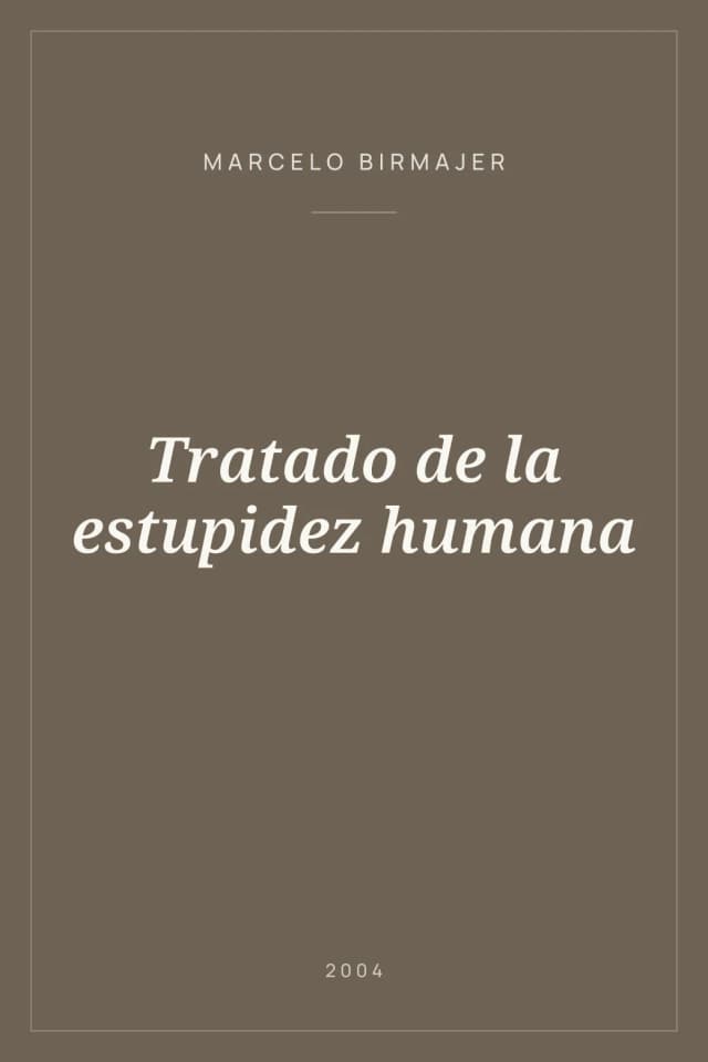 Portada de Tratado de la estupidez humana