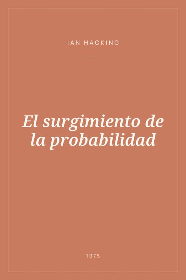 Portada de El surgimiento de la probabilidad