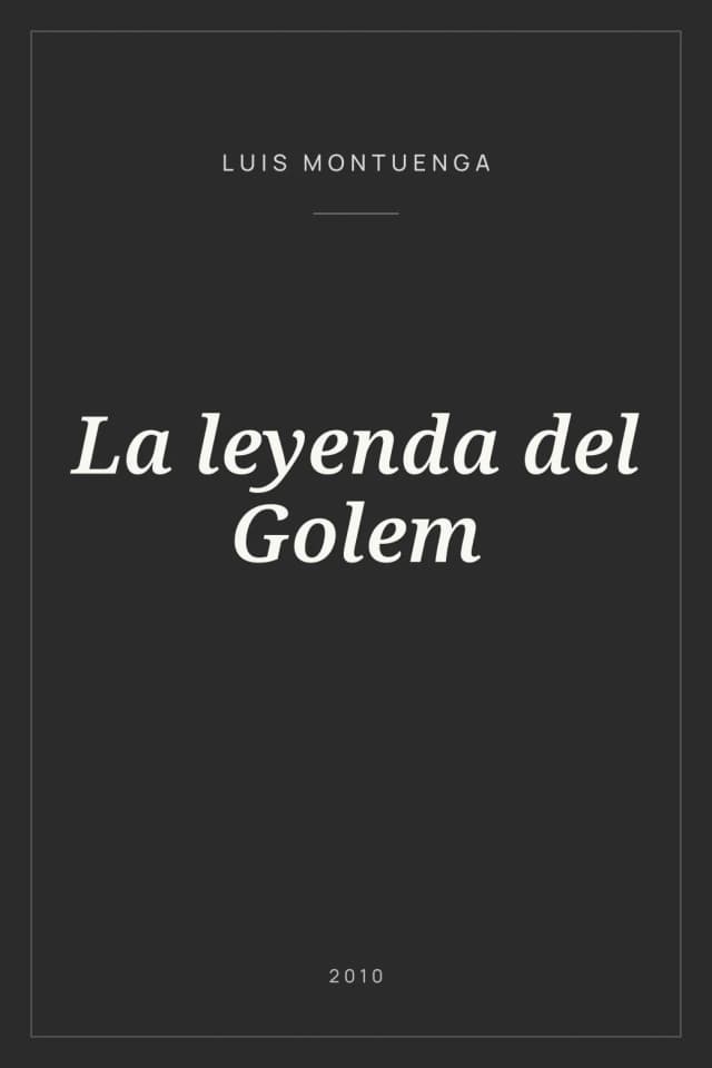 Portada de La leyenda del Golem