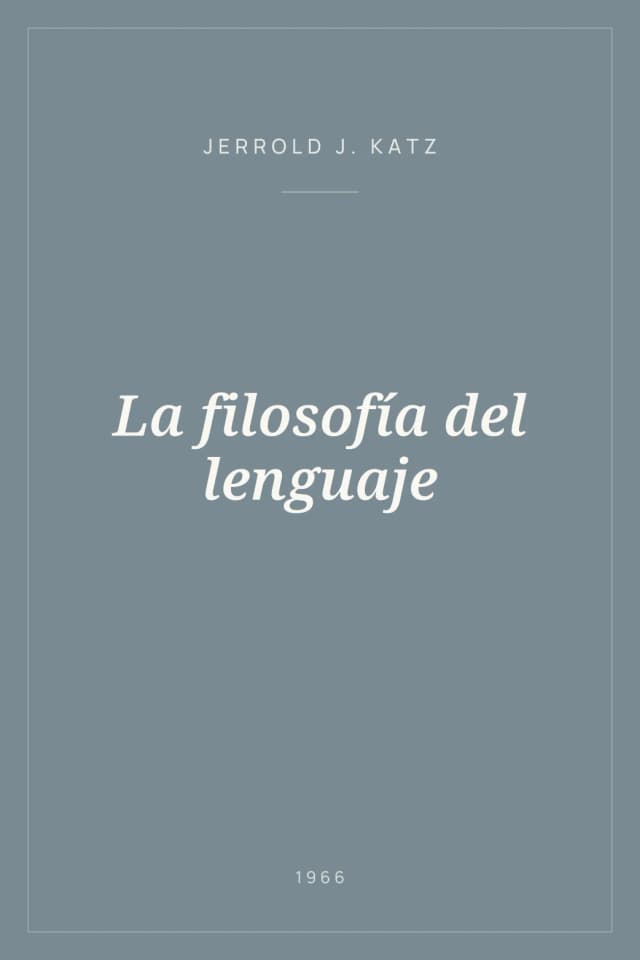 Portada de La filosofía del lenguaje