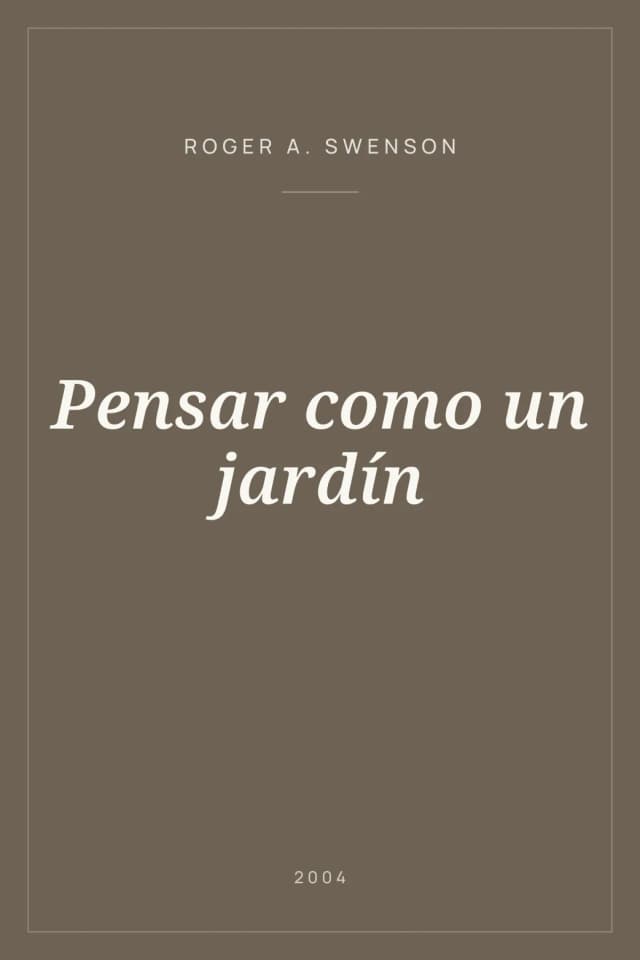 Portada de Pensar como un jardín
