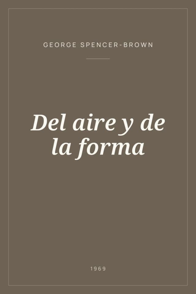 Portada de Del aire y de la forma