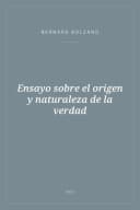 Portada de Ensayo sobre el origen y naturaleza de la verdad