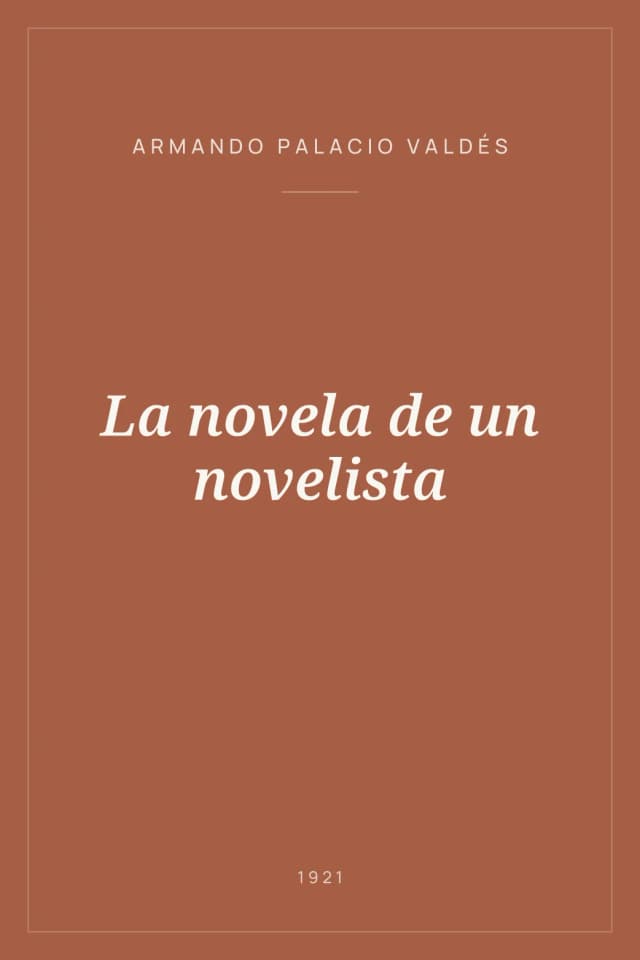 Portada de La novela de un novelista