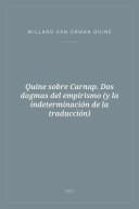Portada de Quine sobre Carnap. Dos dogmas del empirismo (y la indeterminación de la traducción)