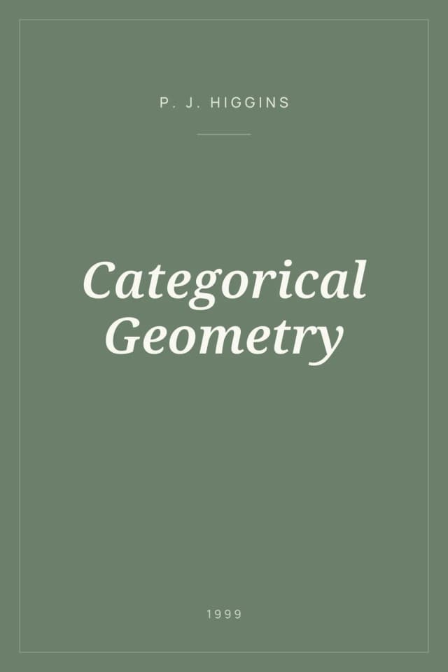 Portada de Categorical Geometry
