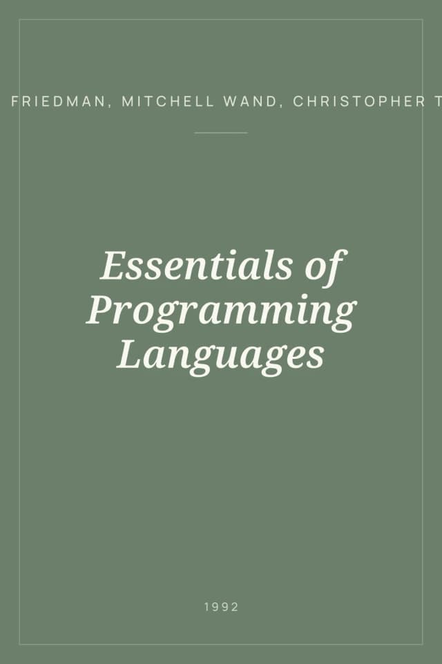 Portada de Essentials of Programming Languages