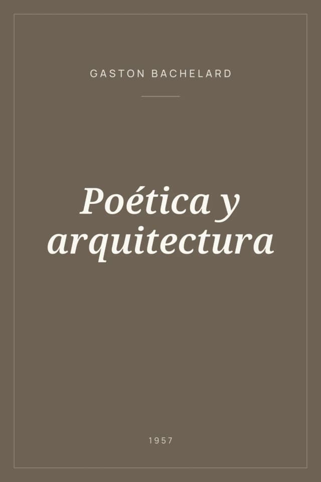 Portada de Poética y arquitectura