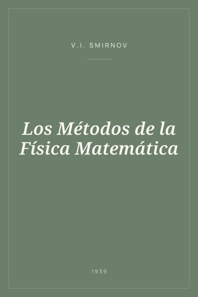 Portada de Los Métodos de la Física Matemática