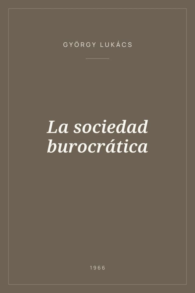 Portada de La sociedad burocrática