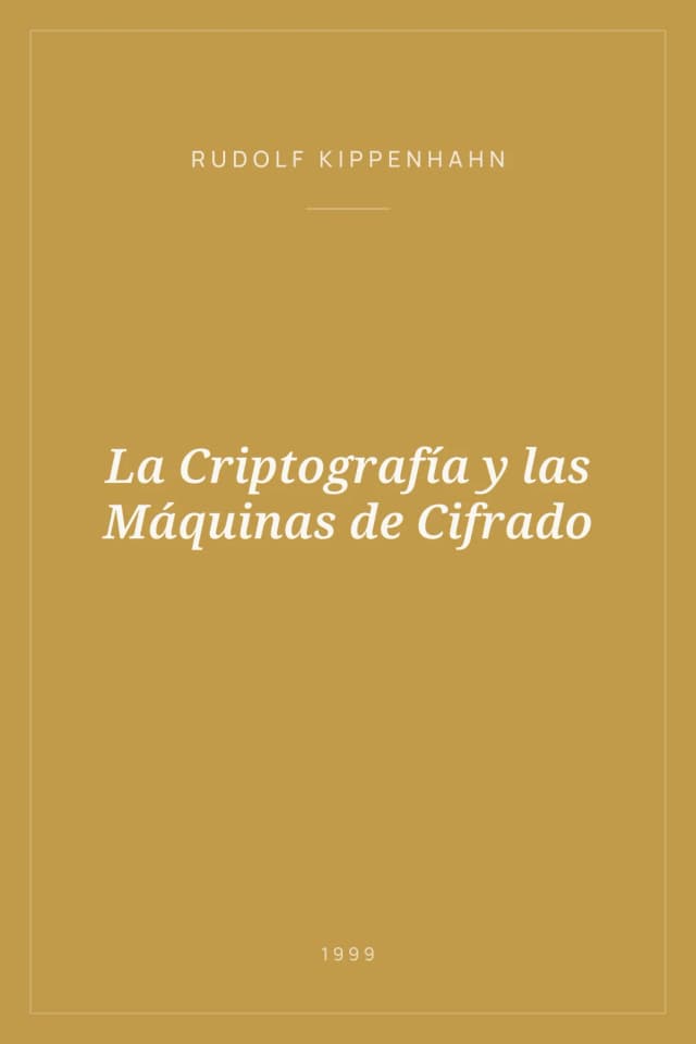 Portada de La Criptografía y las Máquinas de Cifrado