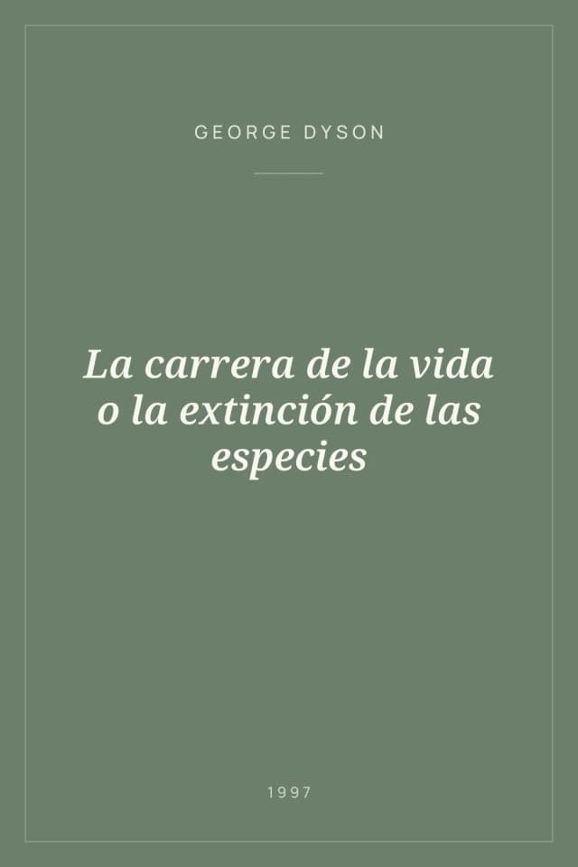 Portada de La carrera de la vida o la extinción de las especies