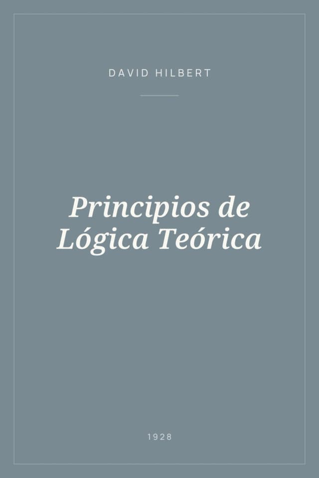 Portada de Principios de Lógica Teórica